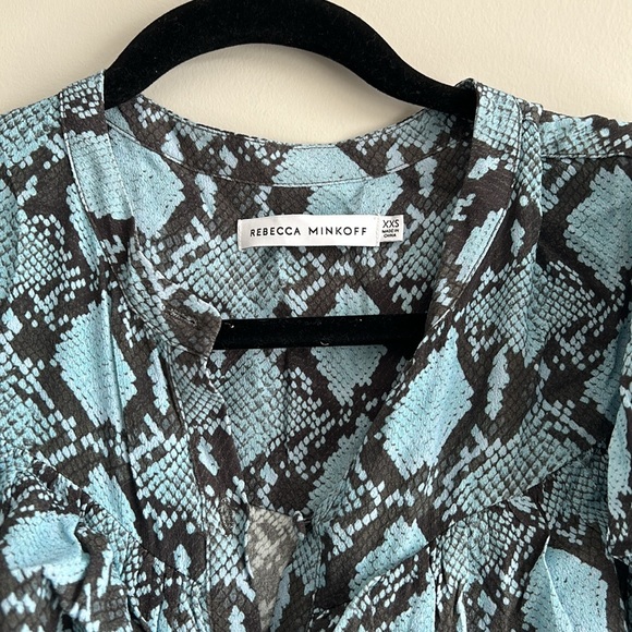 REBECCA MINKOFF Miley Dress In Blue xxs - Picture 3 of 6